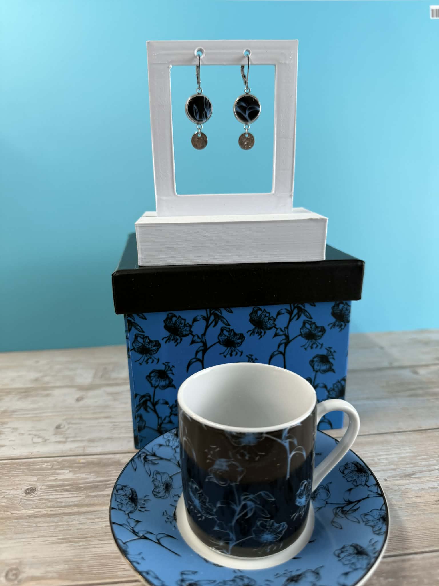 Boucle d'oreille Collection Black Blue