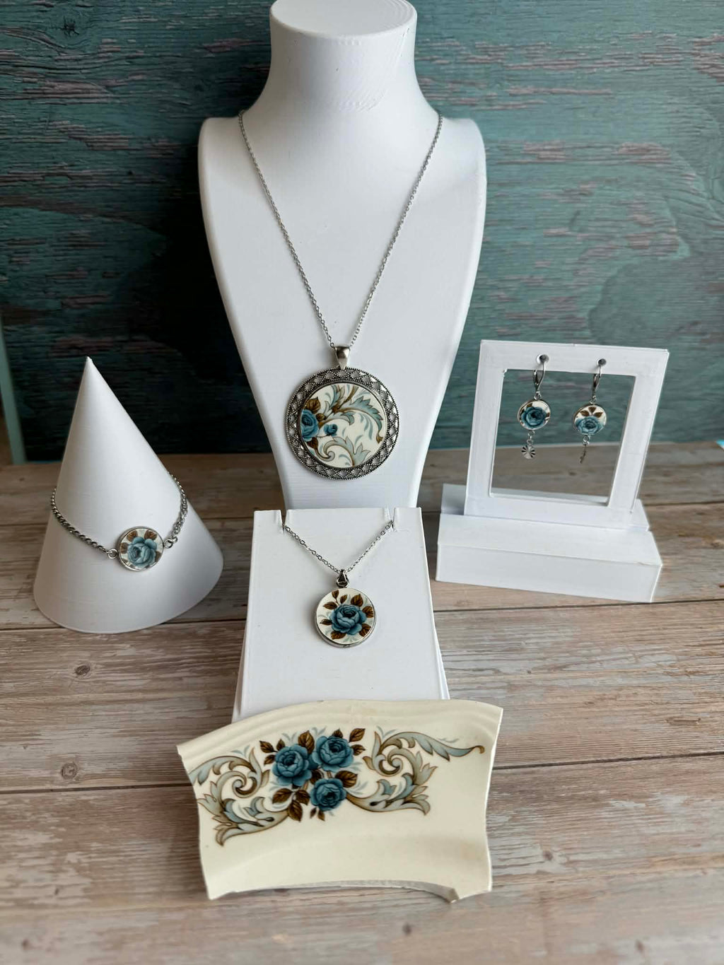 Boucle d'oreille Collection Fleur Bleu