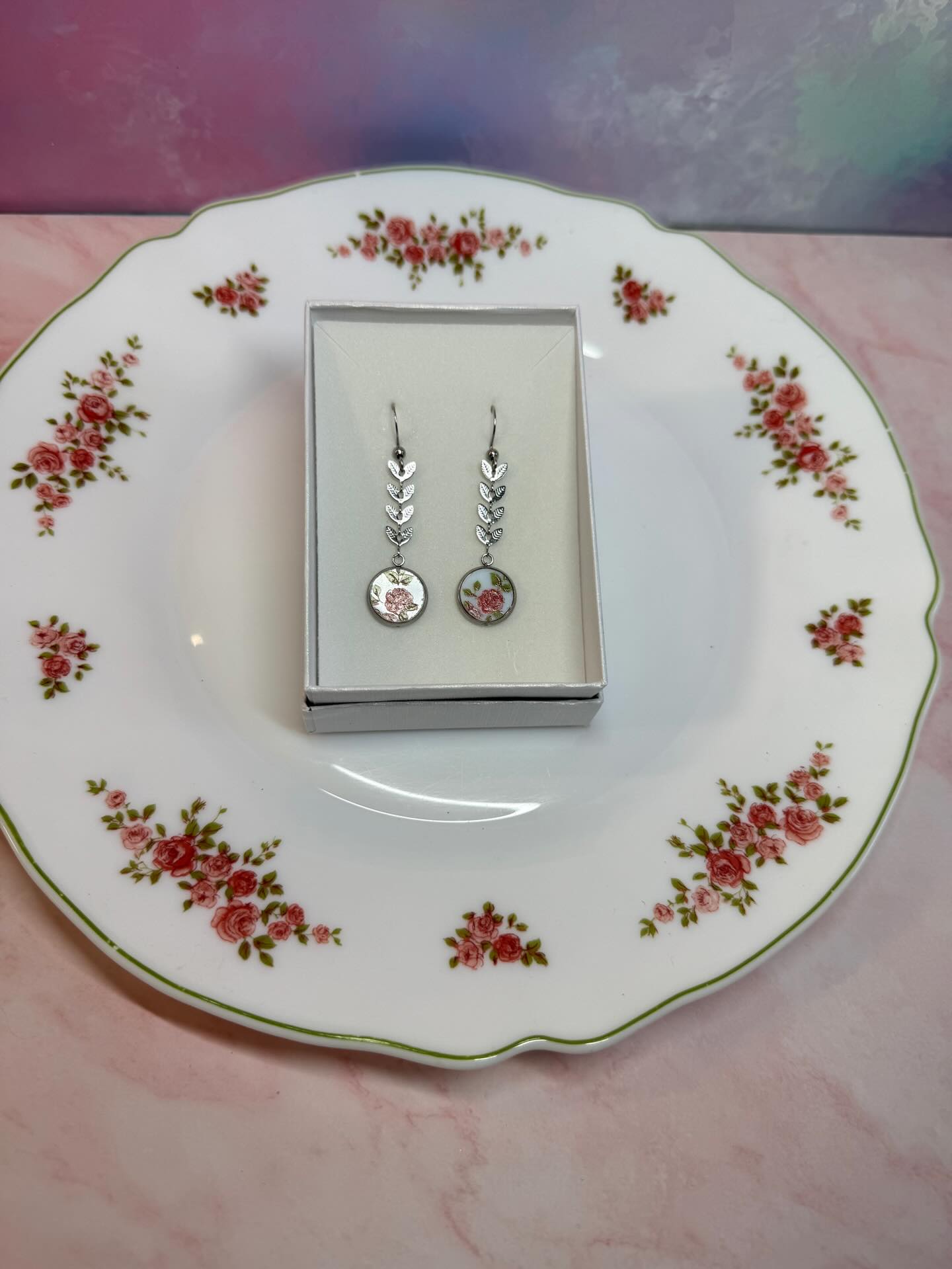 Boucle d'oreille collection Rose Rouge
